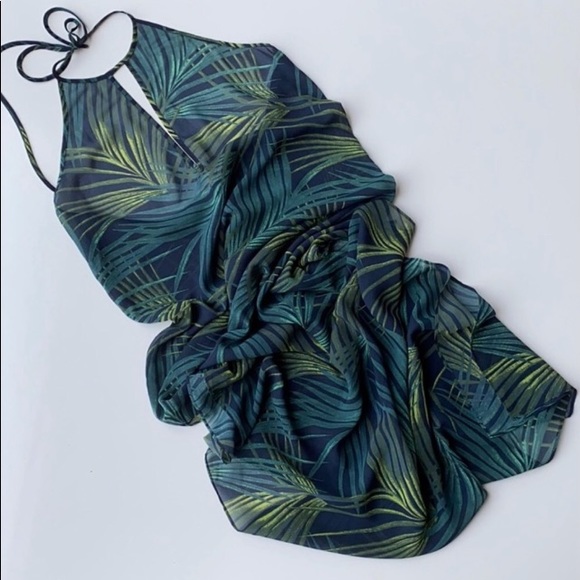Victoria’s Secret Navy Palm Maxi Dress Swim Coverup - Picture 3 of 6